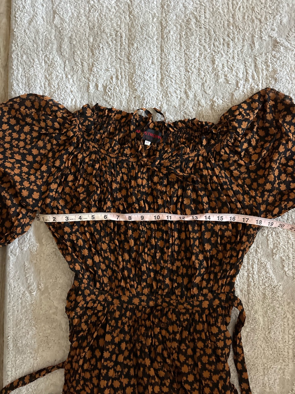Apostrophe Paris Silk Chiffon Floral Maxi Dress Size 40 (US M/8) - Picture 4 of 5